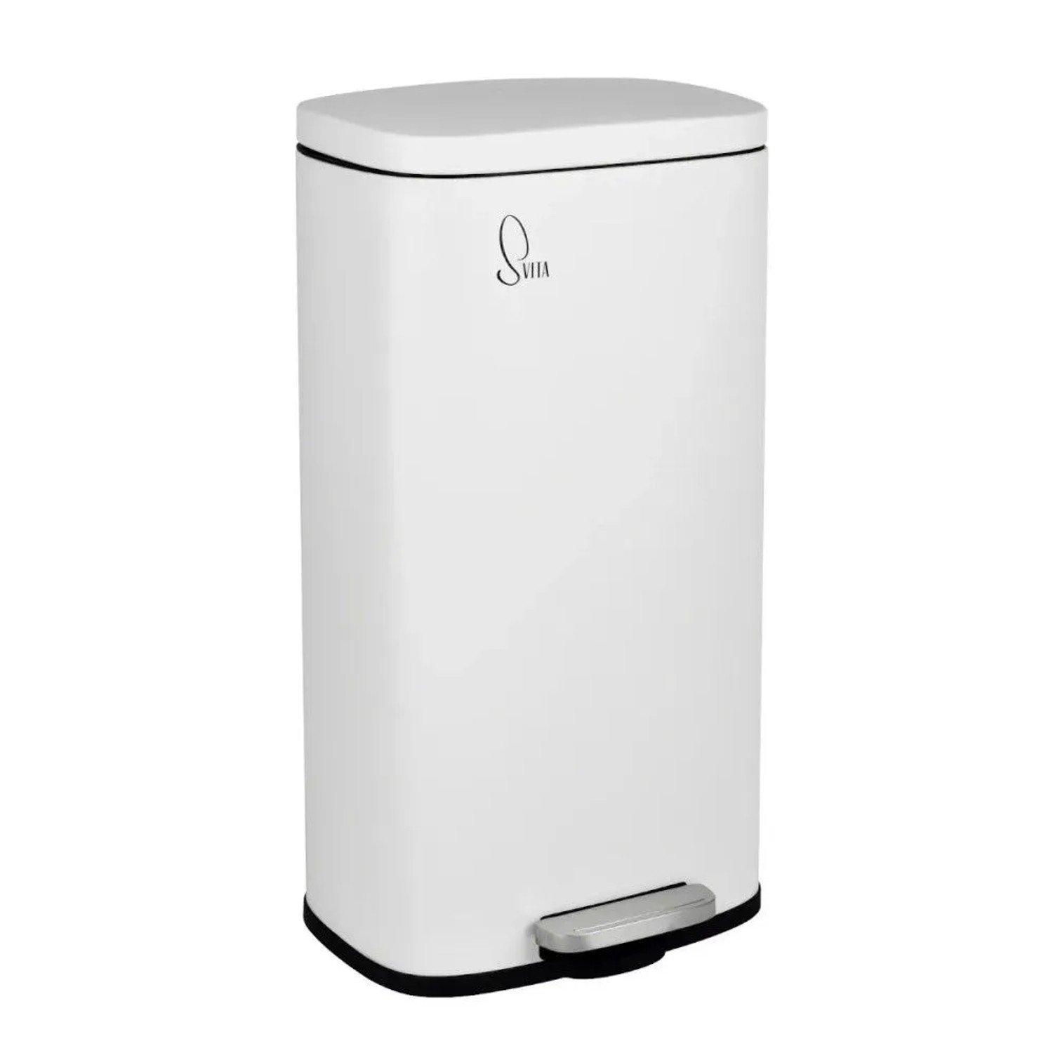 Svita TQ30 Mülleimer 30L Treteimer Abfallbehälter Softclose Deckel Weiß