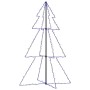 Weihnachtskegelbaum mit 200 blauen LEDs für Innen und Außen, 150cm hoch.
