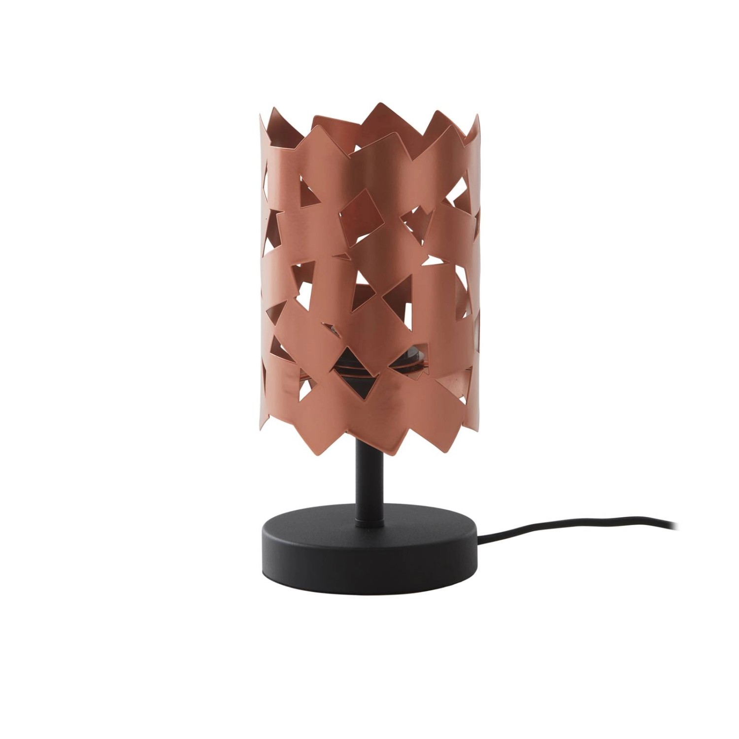 Lucande Tischlampe Aeloria 10019897 Modern in Kupfer aus Metall 1-flammig E27 Wohnzimmerleuchte