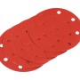 Rote LUX Schleifauflagen K40, 150 mm für Exzenterschleifer, 5 Stück.