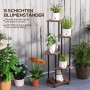 Outsunny Blumenständer aus Stahl und Holz, 5 Ebenen für Pflanzen und Deko.