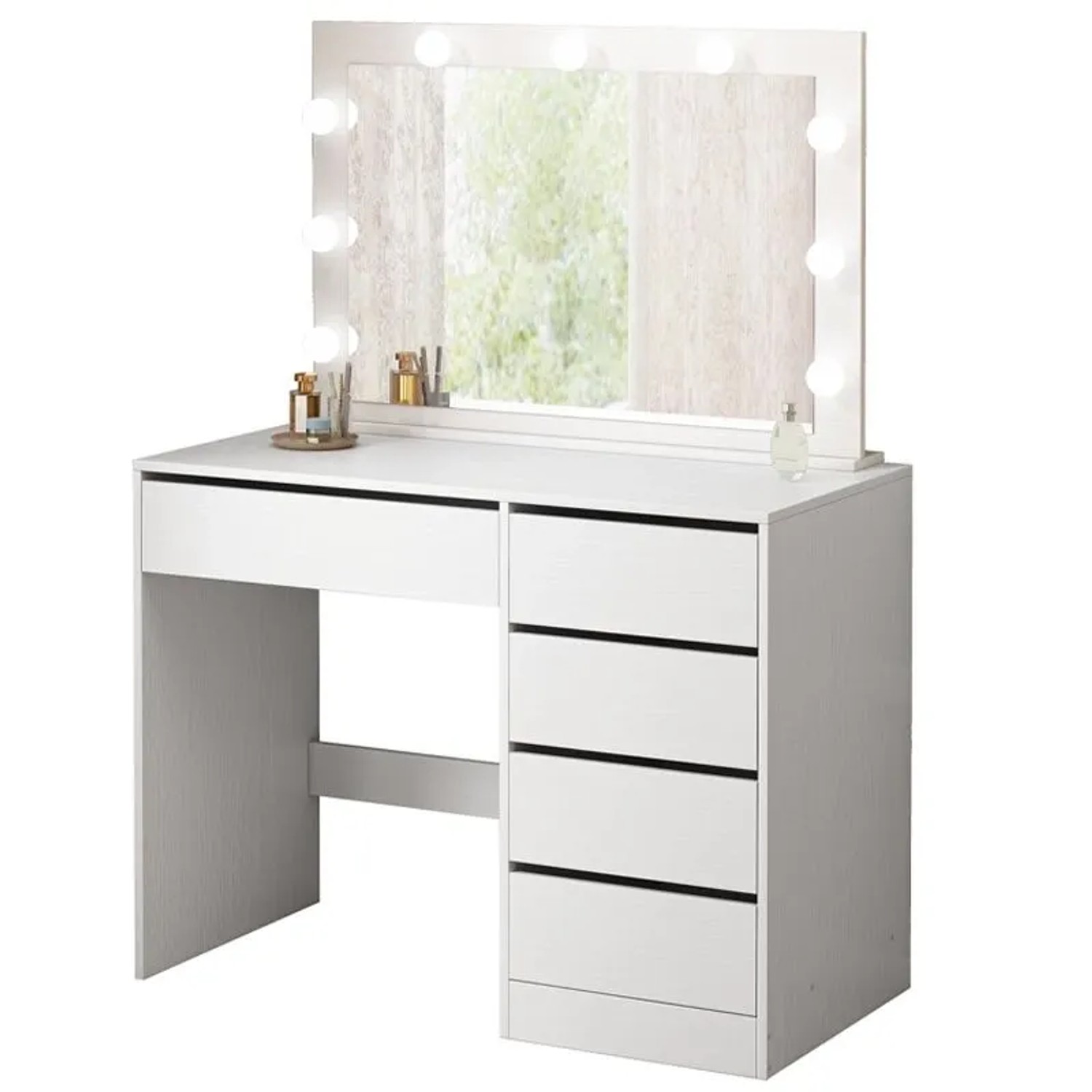 Rebiko Kosmetiktisch Für Make Up Mit Led Spiegel Modern Glamourös 100 Cm