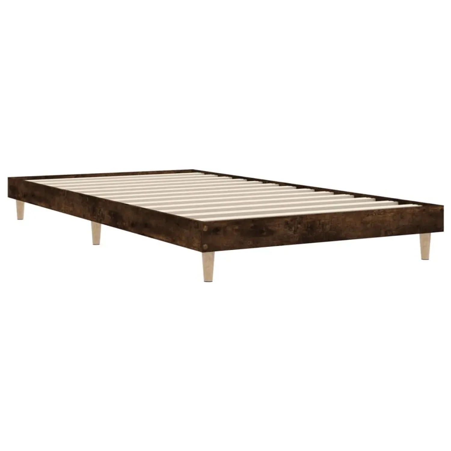 vidaXL Bettgestell ohne Matratze Räuchereiche 90x200 cm Holzwerkstoff 83206 günstig online kaufen