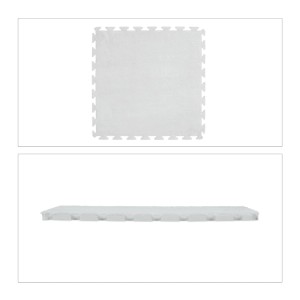 Relaxdays Puzzlematten 9er Set EVA-Schaumstoff Grau Stoßdämpfend Gelenkschonend 30 cm x 30 cm x 1 cm