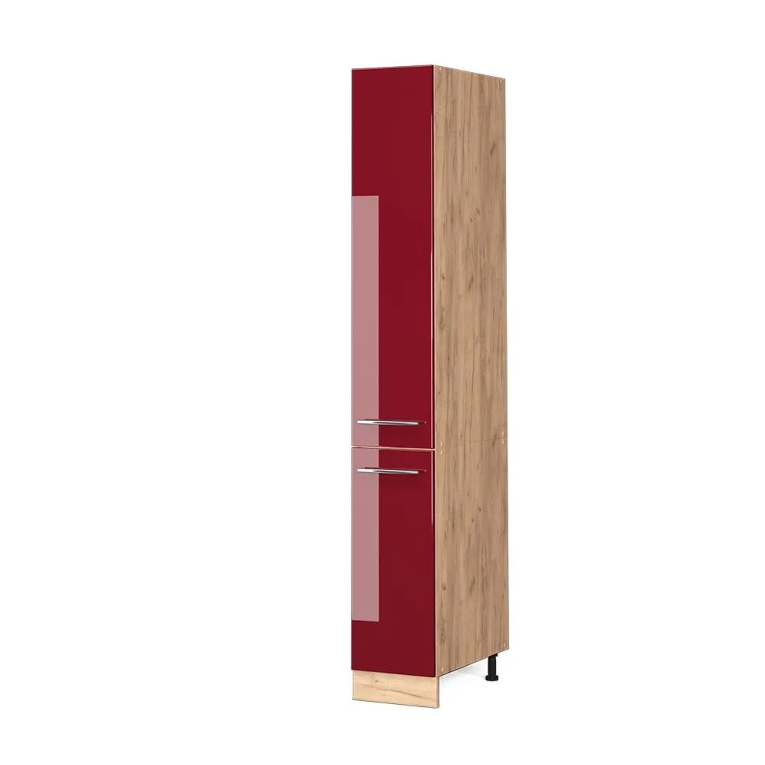 Vicco Apothekerschrank Fame-Line Bordeaux Hochglanz Goldkraft Eiche 30 cm