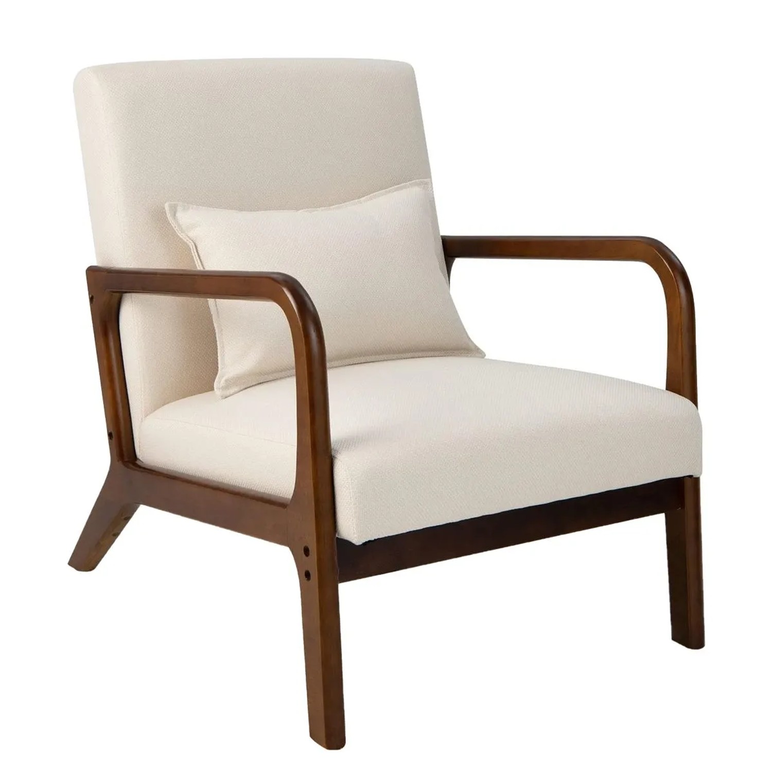 Costway Sessel Wohnzimmer Loungesessel Gepolstert Beige