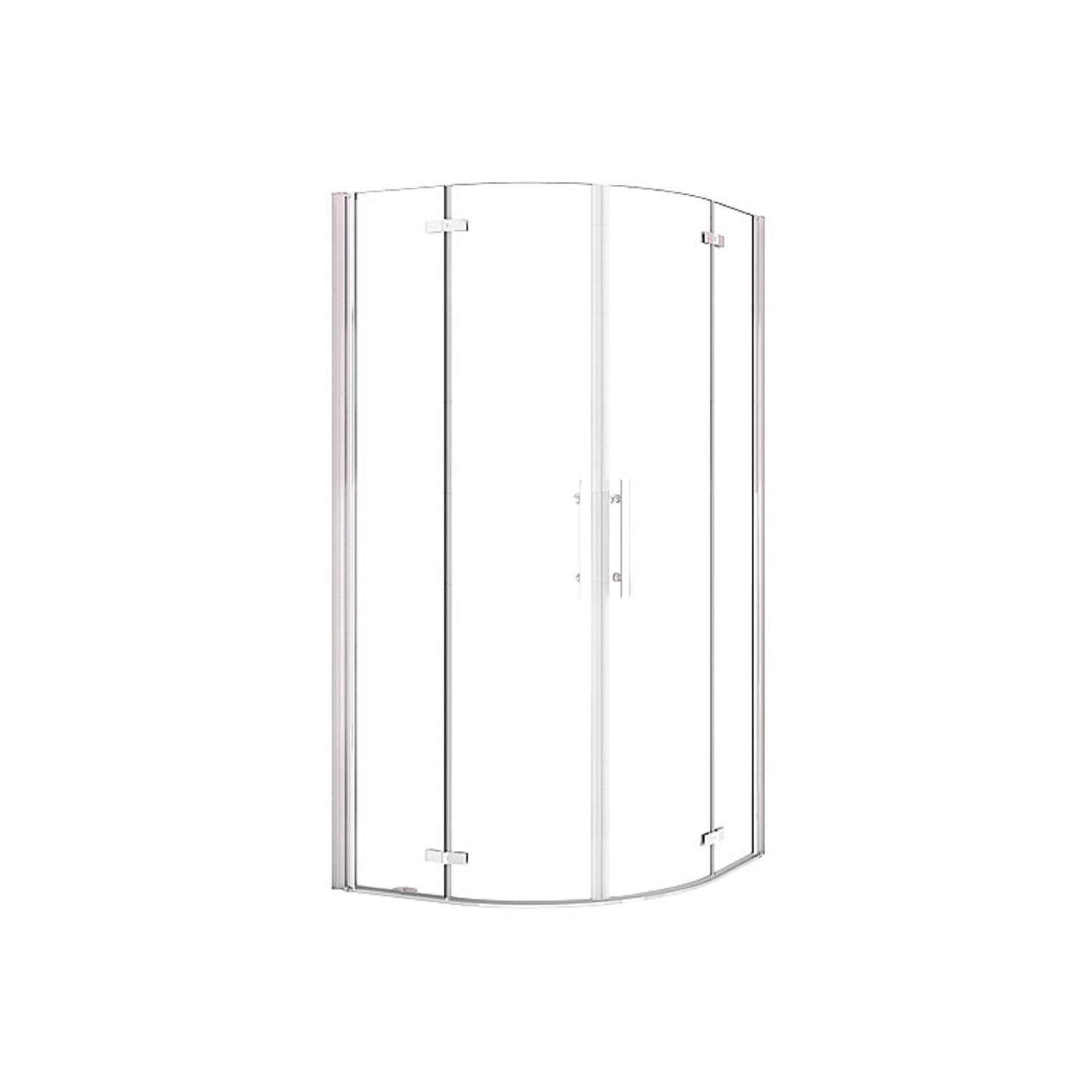 Duschparadies Duschkabine 90 x 90 cm Runddusche Höhe 195cm Viertelkreis Dus günstig online kaufen