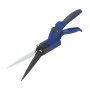 LUX Handgrasschere, 110 mm, mit blauem Griff und antihaftbeschichteter Klinge.