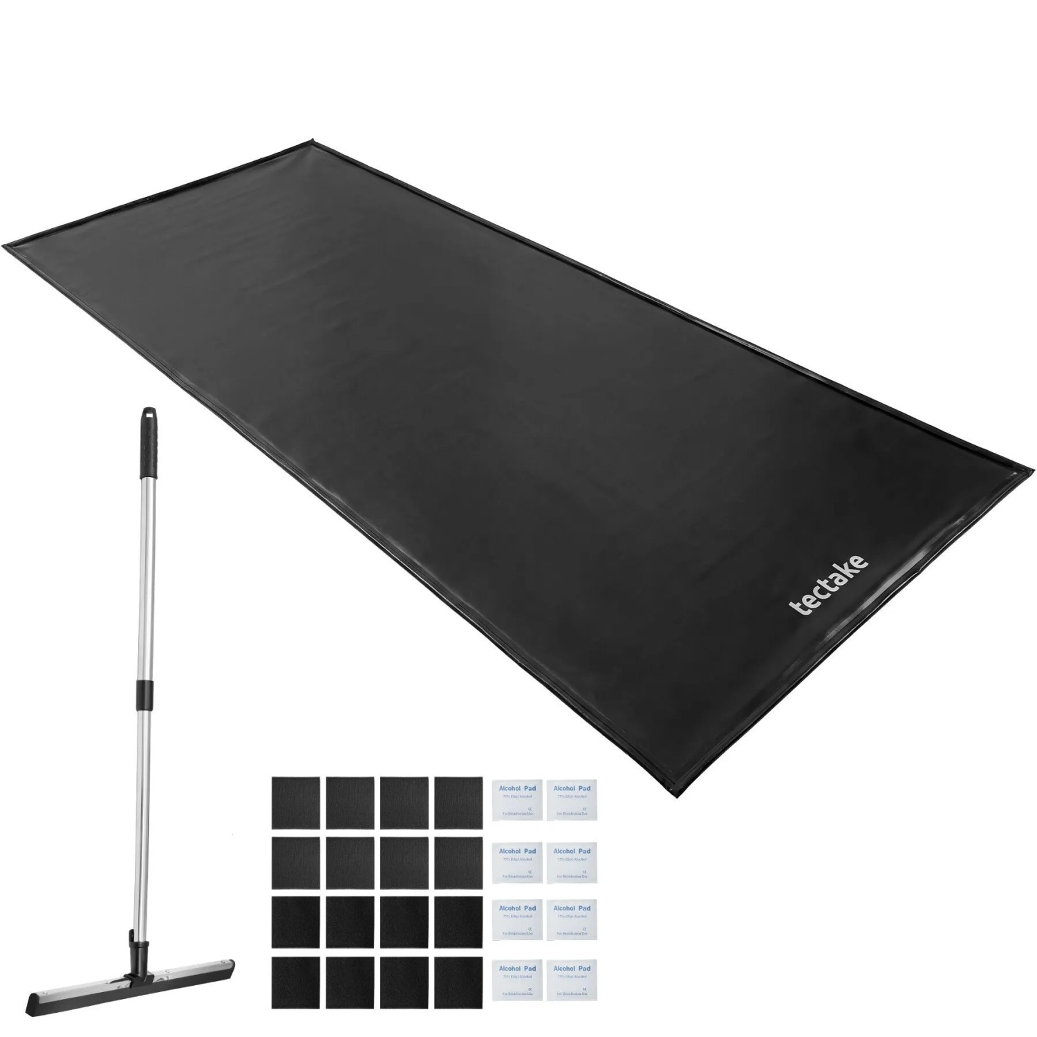 Tectake Garagenbodenmatte  2 6 x 6 1 M Rutschfest und Wasserdicht 2 6 x 6 1 M 610 x 260 x 3 cm Schwarz