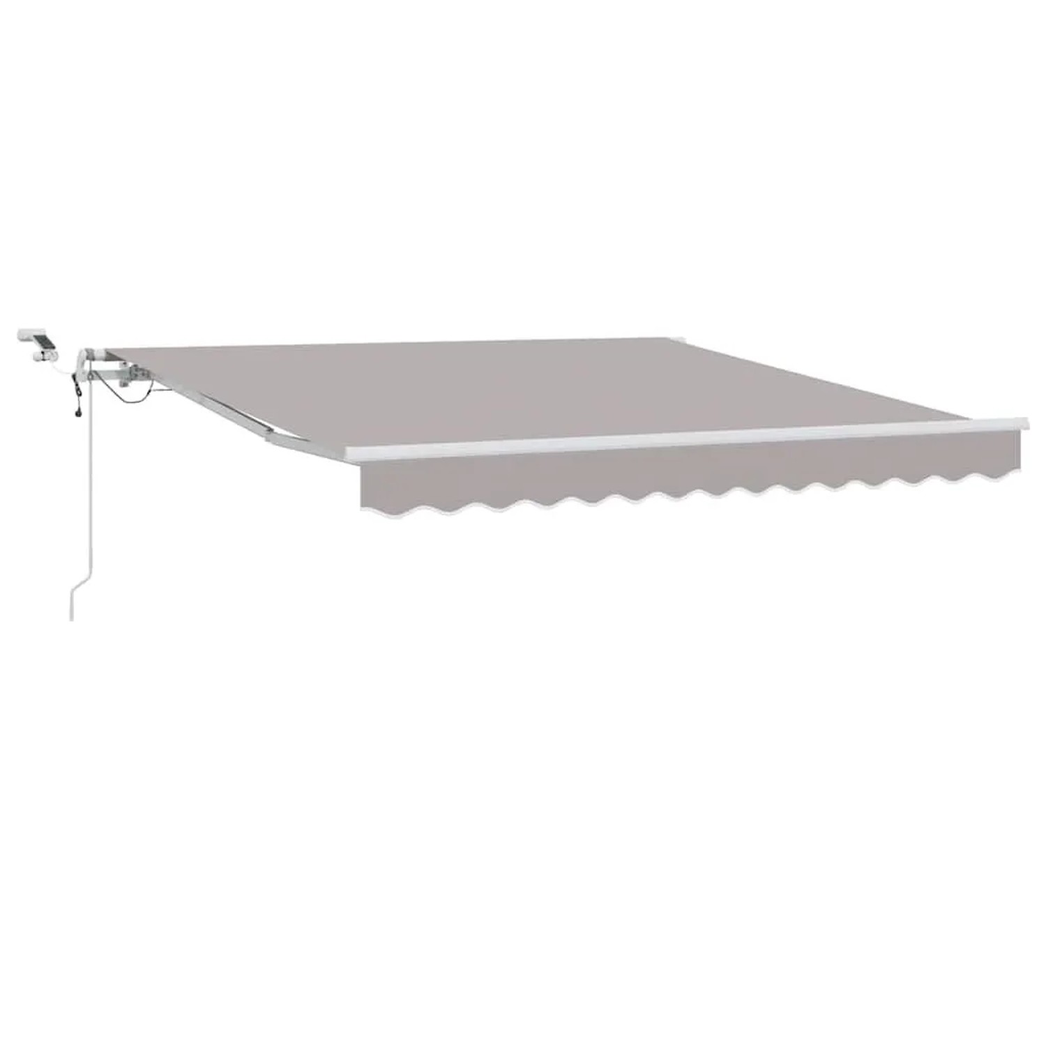 vidaXL Einziehbare Markise Hellgrau 300 x 250 cm Polyester und Metall 3330090