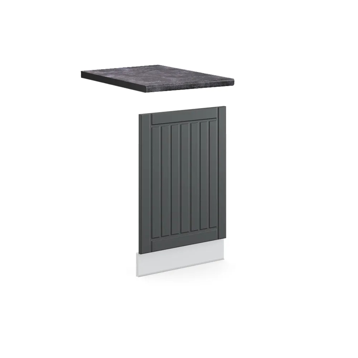 Vicco Frontblende Fame-Line Anthrazit Landhaus/Weiß 45 cm AP Anthrazit