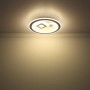 Moderne, dimmbare LED-Deckenleuchte Valeria, weiß, mit Fernbedienung zur Einstellung der Lichtfarbe.