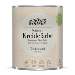 Schöner Wohnen Kreidefarbe Naturell Wolkenspiel, 1 Liter Dose, pudermatt.