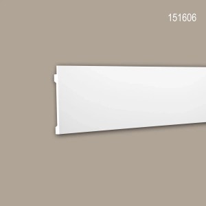 Weiße PROFHOME Wand- und Friesleiste (Set mit 6 Zierleisten) für Paneele.