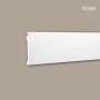 Weiße PROFHOME Wand- und Friesleiste (Set mit 6 Zierleisten) für Paneele.