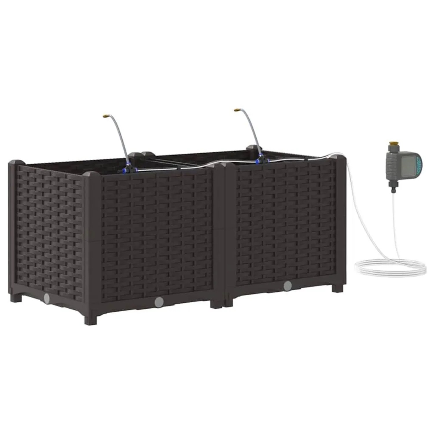 vidaXL Garten-Pflanzgefäß 2 Stk Braun Stahl 42002822 günstig online kaufen