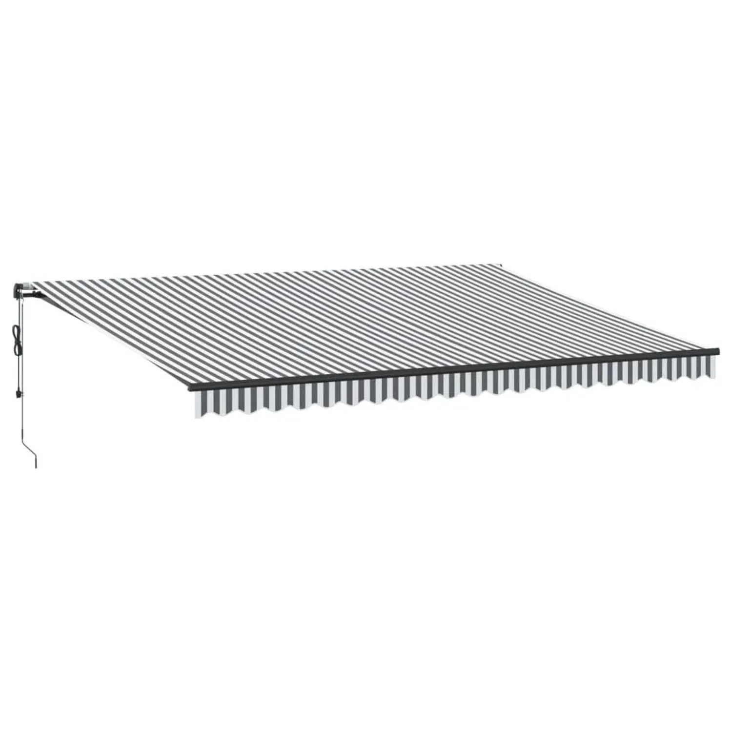 vidaXL Markise Automatisch mit LEDs Anthrazit & Weiß 500x350 cm 3215819