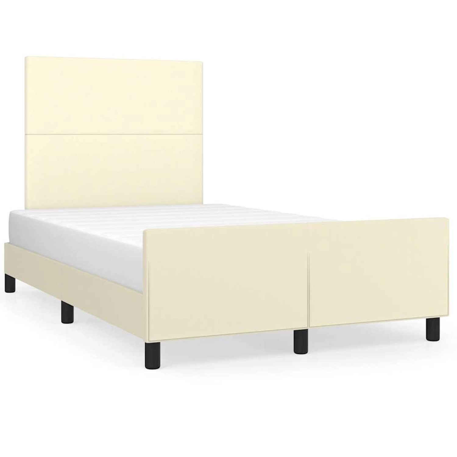 vidaXL Bettgestell ohne Matratze Creme 120x190 cm Kunstleder 3270550 günstig online kaufen