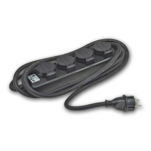 ChiliTec Außen-Steckdosenleiste 4-fach IP44 3m Zuleitung