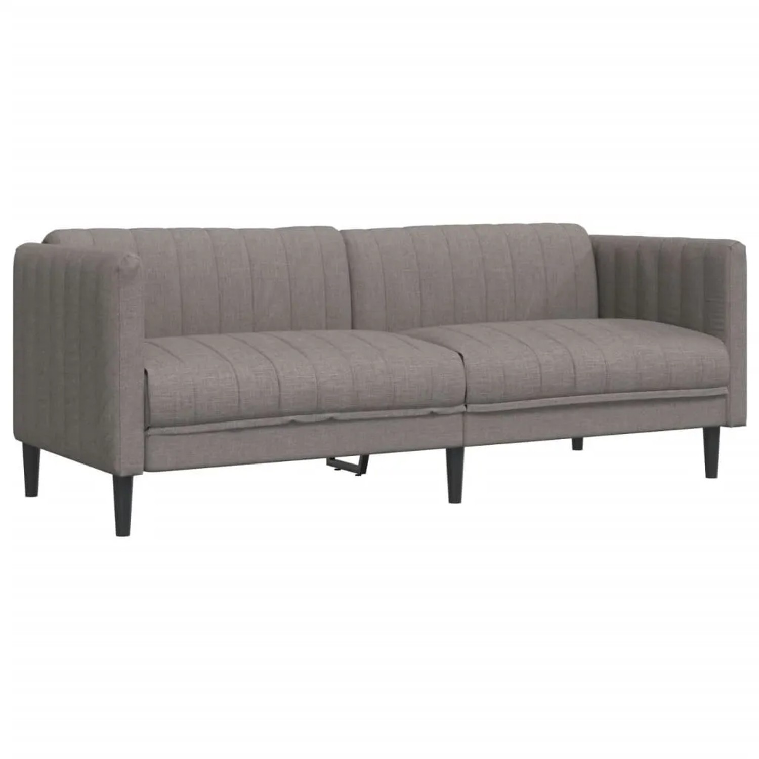 vidaXL Sofa 3-Sitzer Taupe Stoff 372618