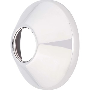 Verchromte Rosette mit Gewinde (G 3/4) zur Abdeckung von Wandarmaturanschlüssen.