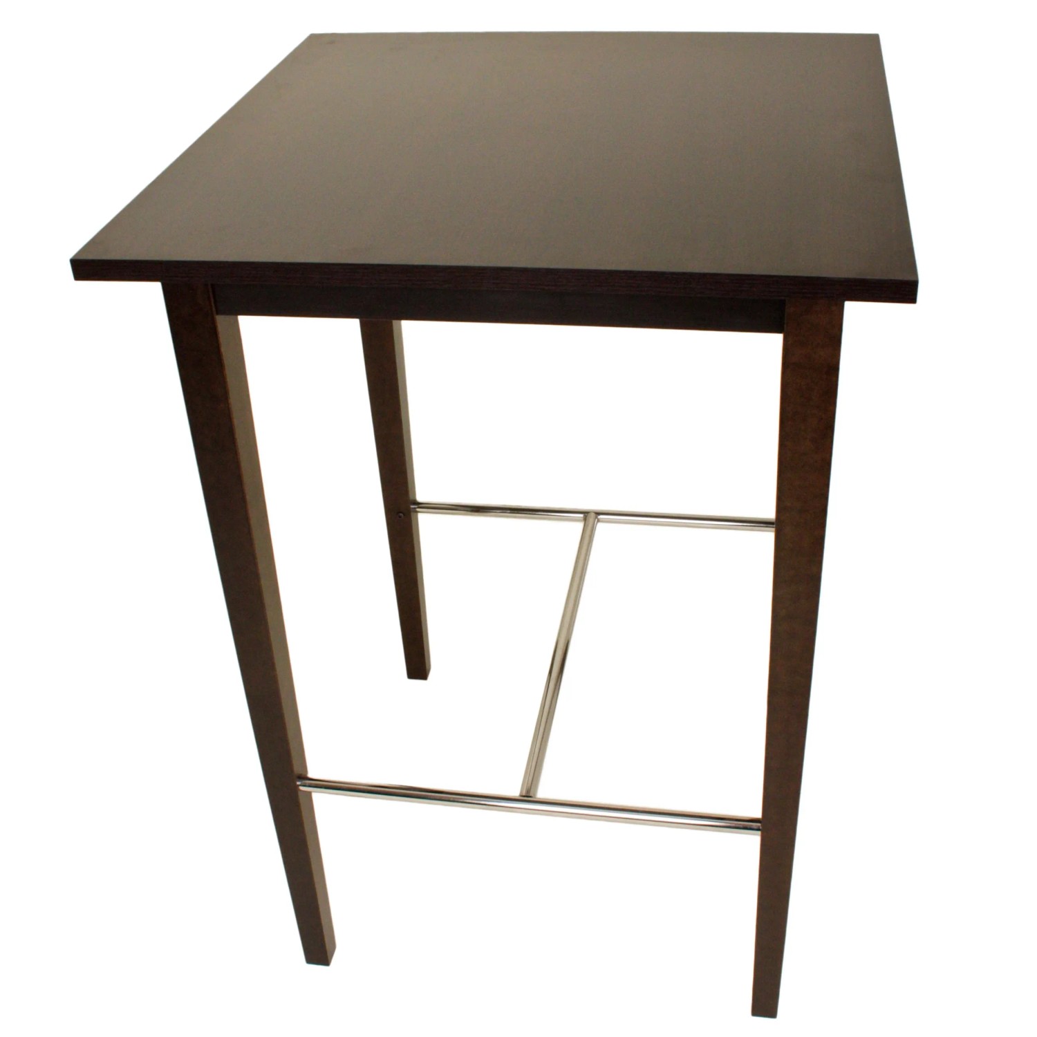DELUKE Bartisch INGA Holz Dunkelbraun 105x74,5x74,5cm Bistrotisch Stehtisch Bartheke