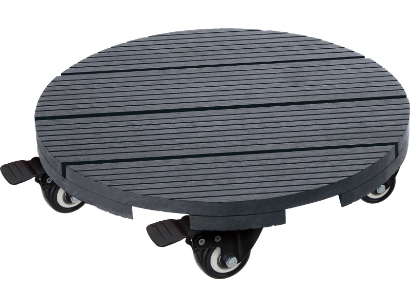 Pflanzenroller WPC Anthrazit · rund – Produktbild 1 von 3