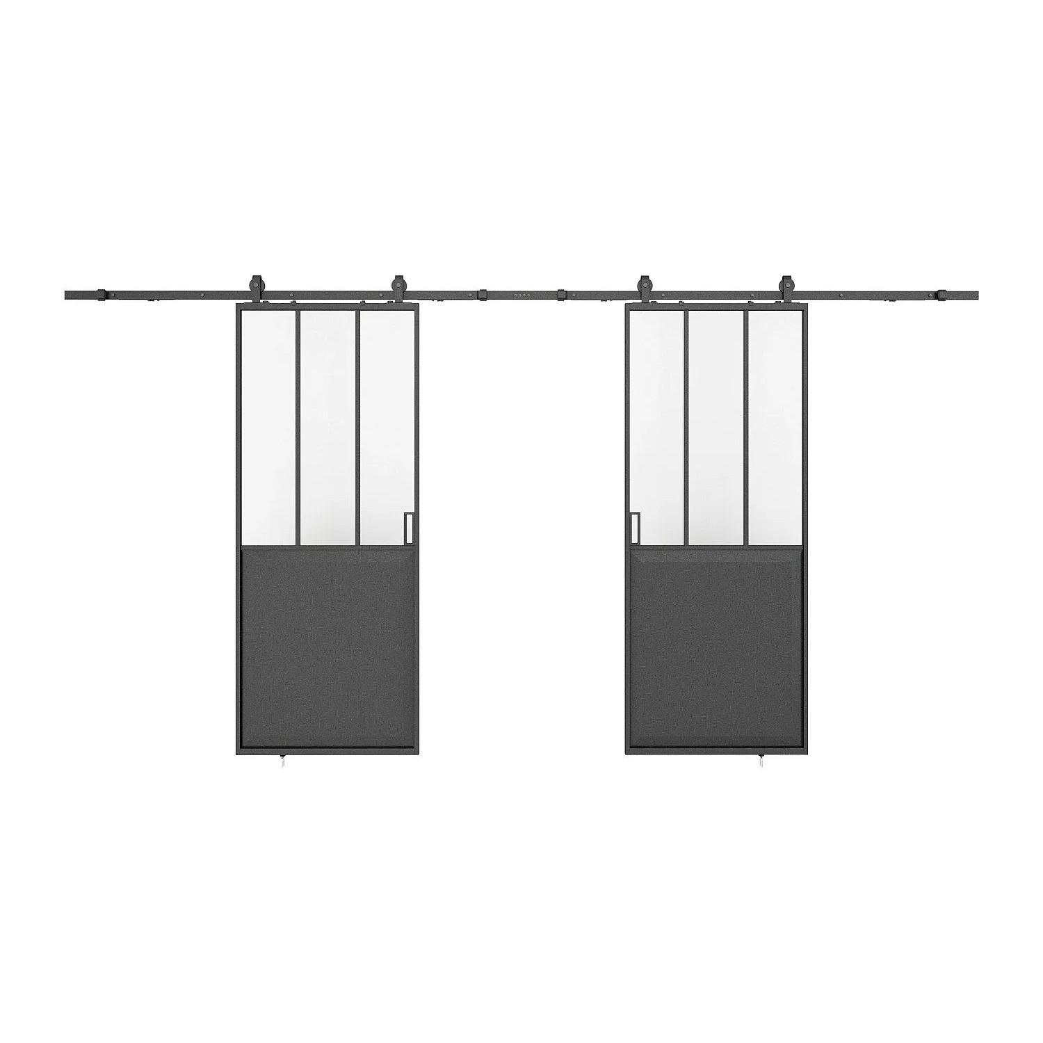 Vente-unique Schiebetür Artisto Schwarz 73 cm