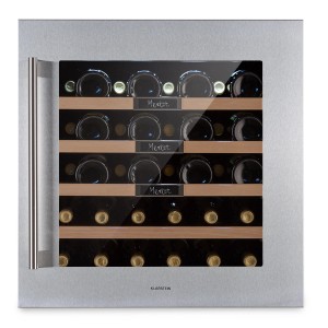 Klarstein Vinsider 36 Built-In Uno Einbau-Weinkühlschrank 36 Flaschen 92 L Edelstahl