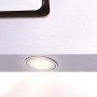 Detailaufnahme: PKM Dunstabzugshaube 9031X aus Edelstahl mit LED-Beleuchtung.