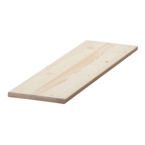 Unbehandelte Fichte Leimholzplatte, 250x50x1,8 cm, für Regalböden und Möbelbau.