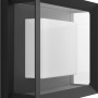 Quadratische Philips Hue Econic LED-Wandleuchte für den Außenbereich, Schwarz.