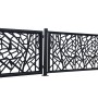 Dekorativer Aluminiumzaun Amsterdam, 200x100 cm, anthrazit mit modernem Ausschnittmuster.