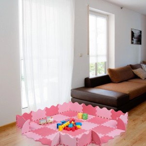 Relaxdays Puzzlematte EVA-Schaumstoff Grau 36 Tlg. Abwischbar Wärmeisolierend Mit Rand 1 cm x 31,5 cm x 31,5 cm 1,5 kg