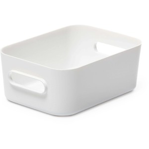 Weiße SmartStore Compact S Aufbewahrungsbox mit Griffen.