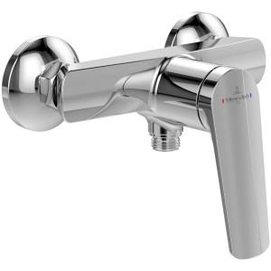 Villeroy & Boch Oasis Duscharmatur Einhebel-Mischbatterie Rückflussschutz & Keramikkartusche Aufputzmontage Rund Chrom