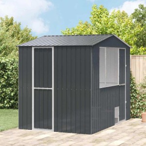 vidaXL Vogelkäfig Anthrazit 215 x 310 x 247 cm Verzinkter Stahl 3325159