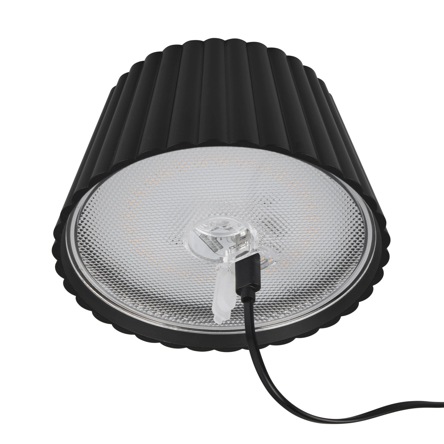 Schwarze Reality LED Stehleuchte Suarez, dimmbar, Akku-betrieb, Ø 13,5 cm.
