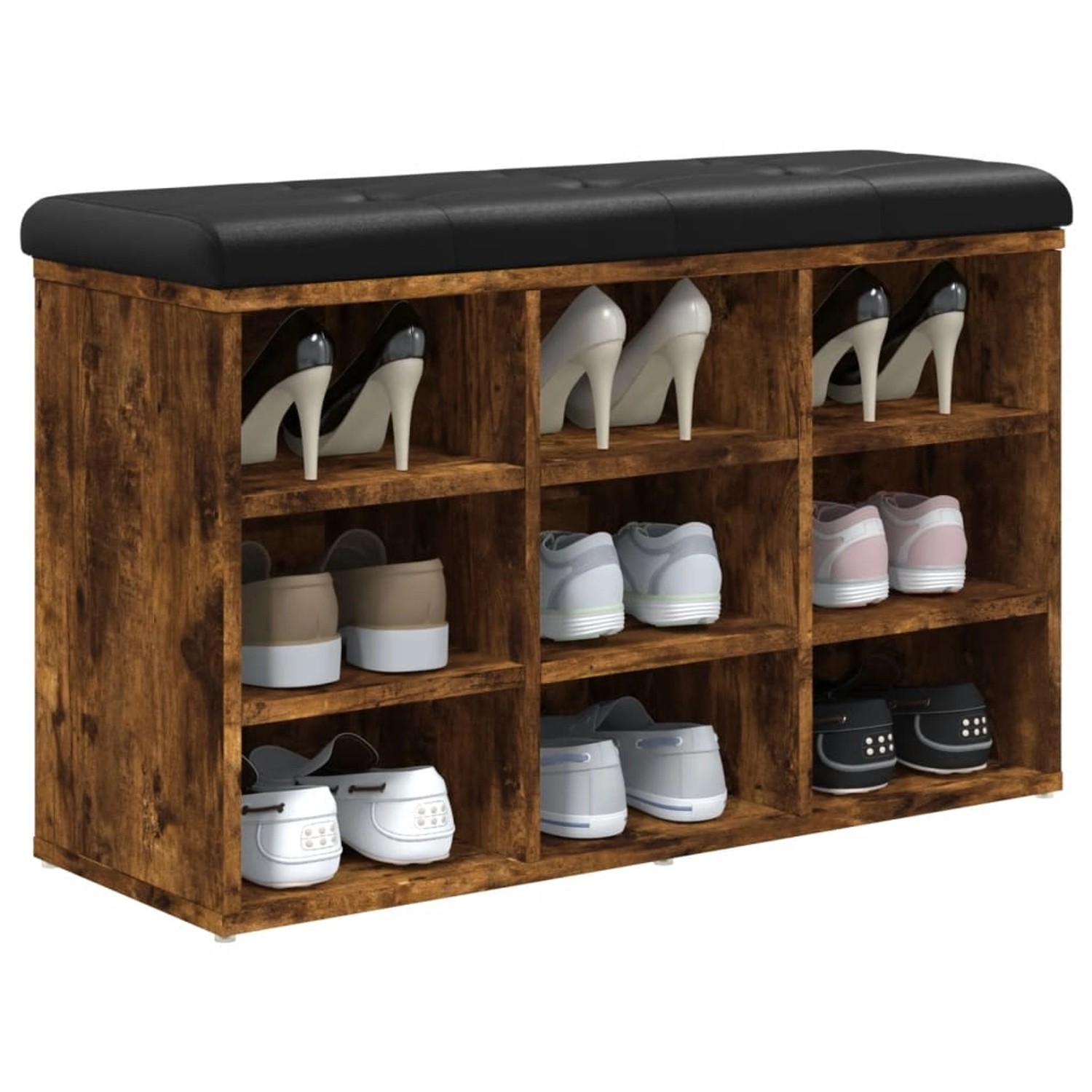 vidaXL Sitzbank Schuhbank Räuchereiche 82x32x50 cm günstig online kaufen