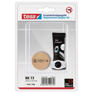 Tesa Ersatzbefestigungskit Bath Spare BK 73, 3-teilig, für Klebehaken.