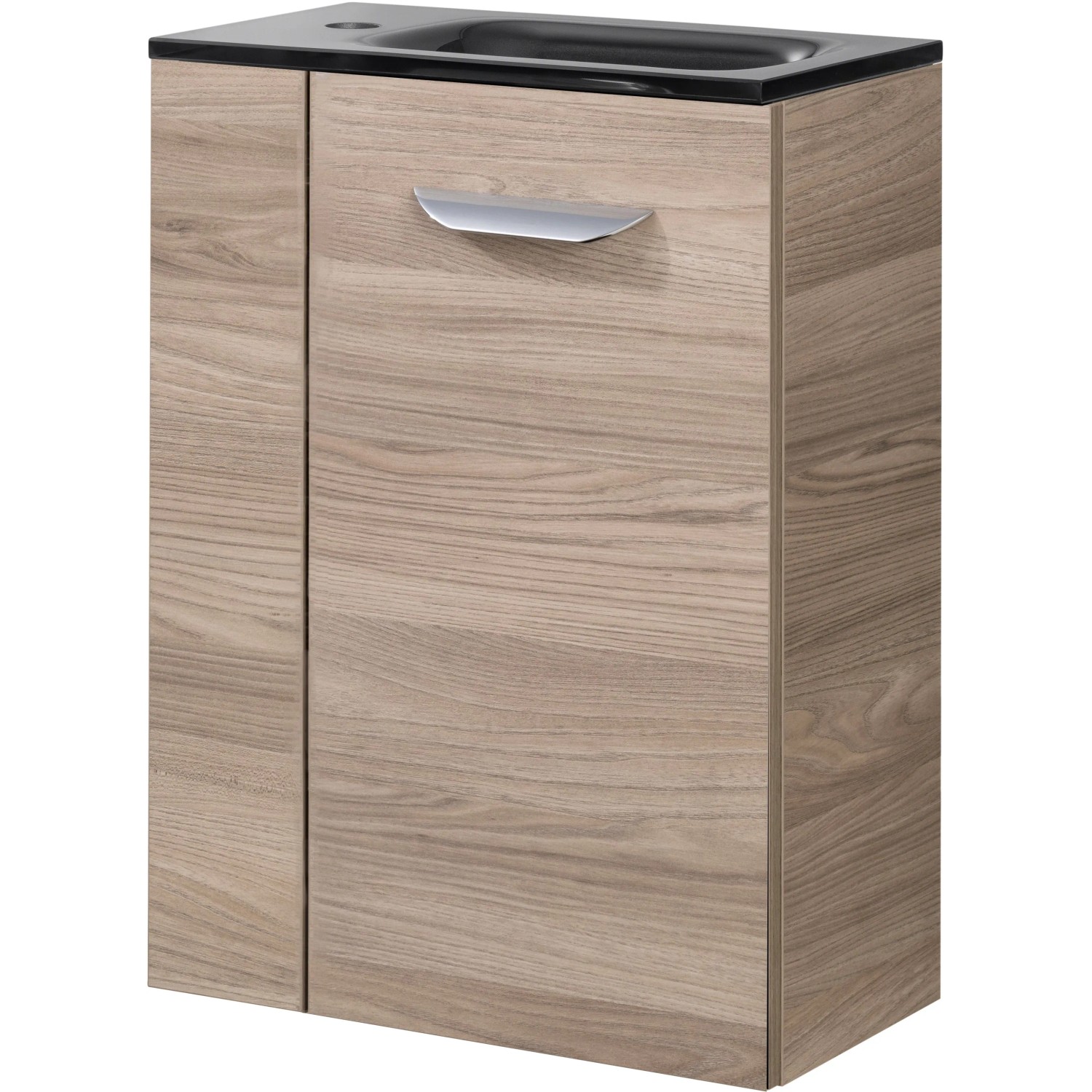 Fackelmann Waschbeckenunterschrank SBC Steinesche, 44 cm breit. Badmöbel mit Tür und Griff.