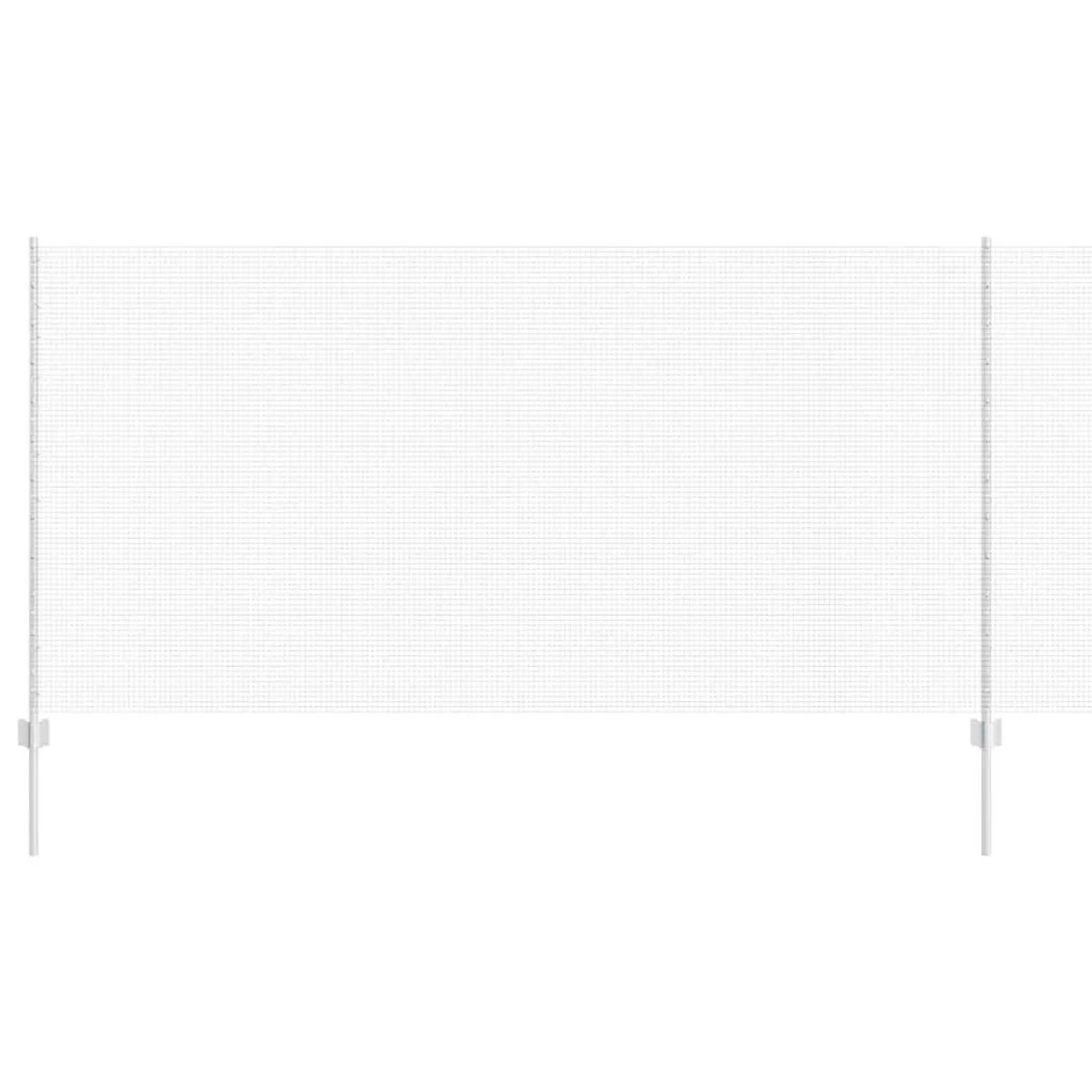 vidaXL Zaun mit Pfosten Silber 1,2 x 50 m Stahl 3336399 günstig online kaufen