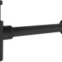 Sanpre Flaschensiphon, Waschbecken-Siphon mit 1 1/4-Anschluss, schwarz matt.