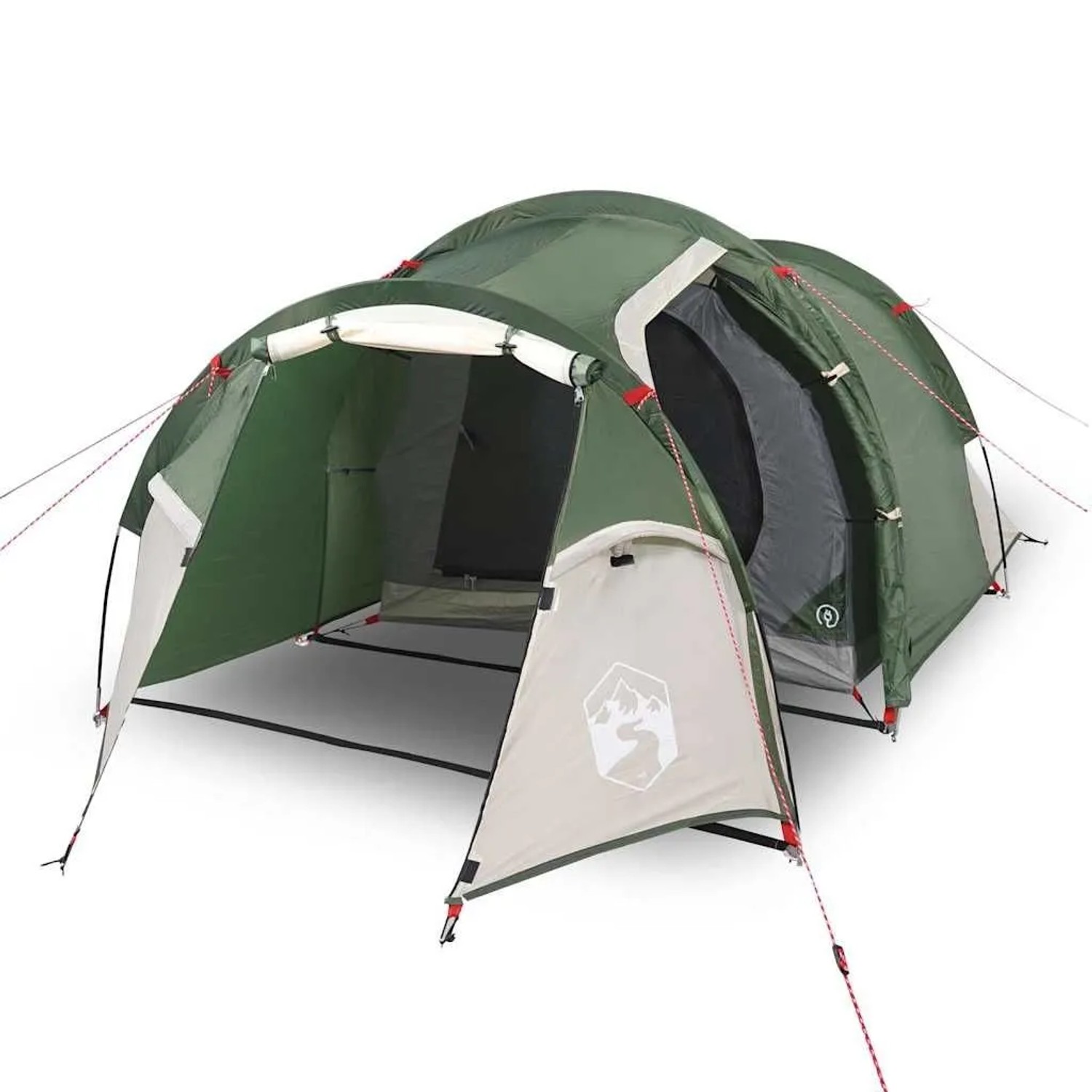Furnicato Campingzelt Tunnelzelt Grün 370 X 185 X 116 Cm