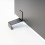 Vasner Standfüße für Konvi Hybrid-Infrarotheizung, Metall schwarz, Detailansicht.