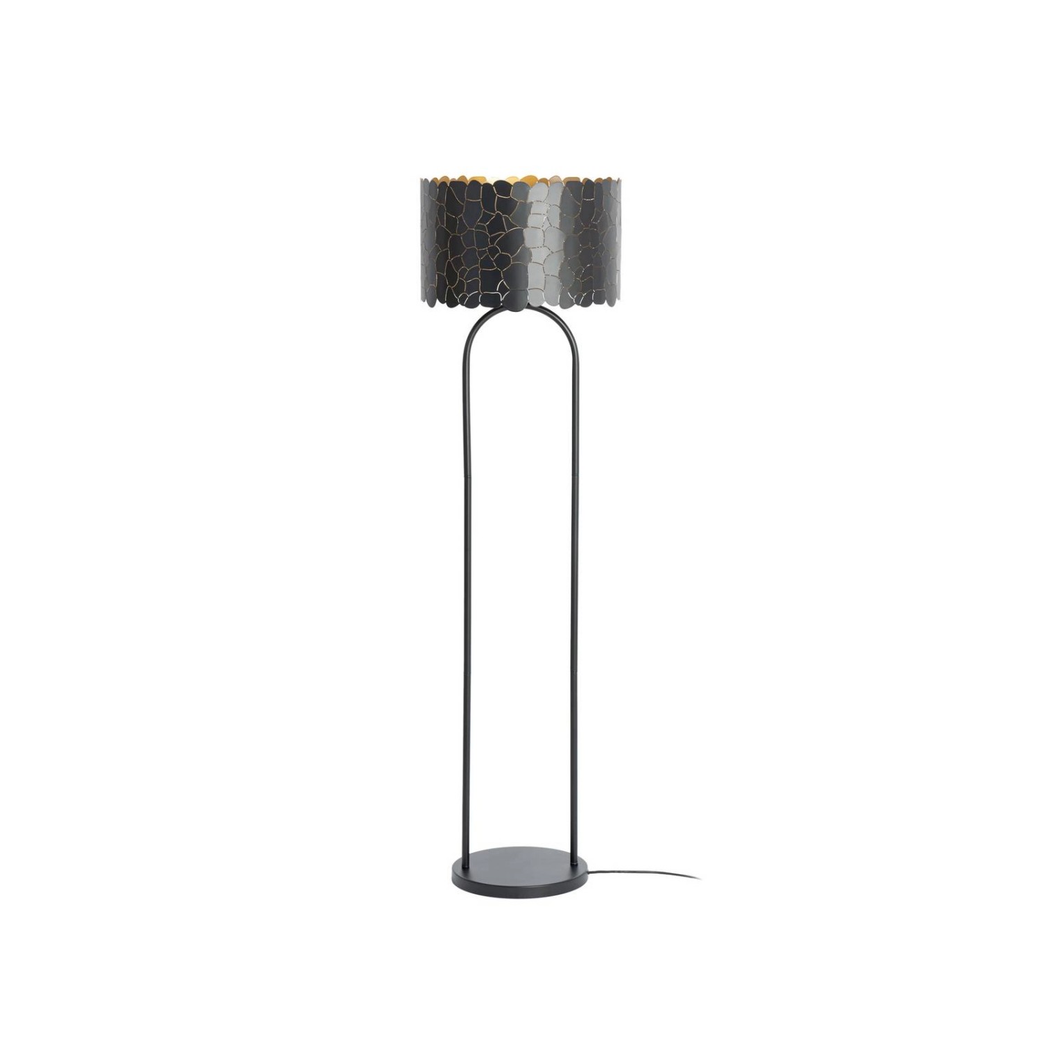 Lindby Stehlampe Aralena 10025864 Modern in Schwarz aus Metall 1-flammig E27 Wohnzimmerleuchte