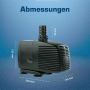 Kerry Electronics Teichpumpe, 3000 l/h, 60 W, mit 10 m Kabel. Wasserpumpe für Aquarien & Springbrunnen.