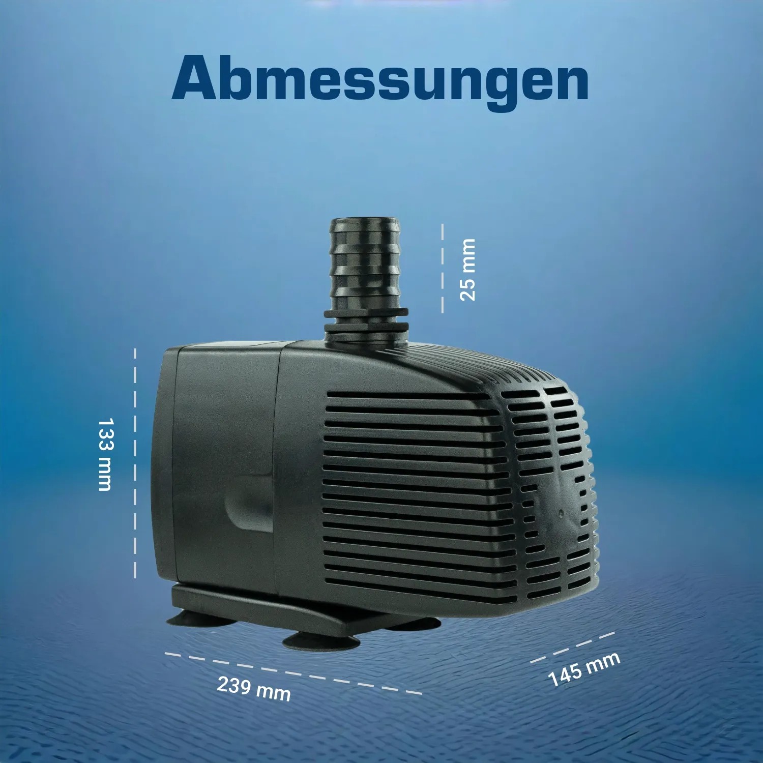 Kerry Electronics Teichpumpe, 3000 l/h, 60 W, mit 10 m Kabel. Wasserpumpe für Aquarien & Springbrunnen.