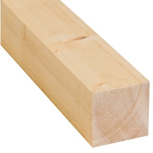 Sägeraues Fichte/Tanne Kantholz, 78x78x2500 mm, ideal für Dachstühle und Möbelbau.