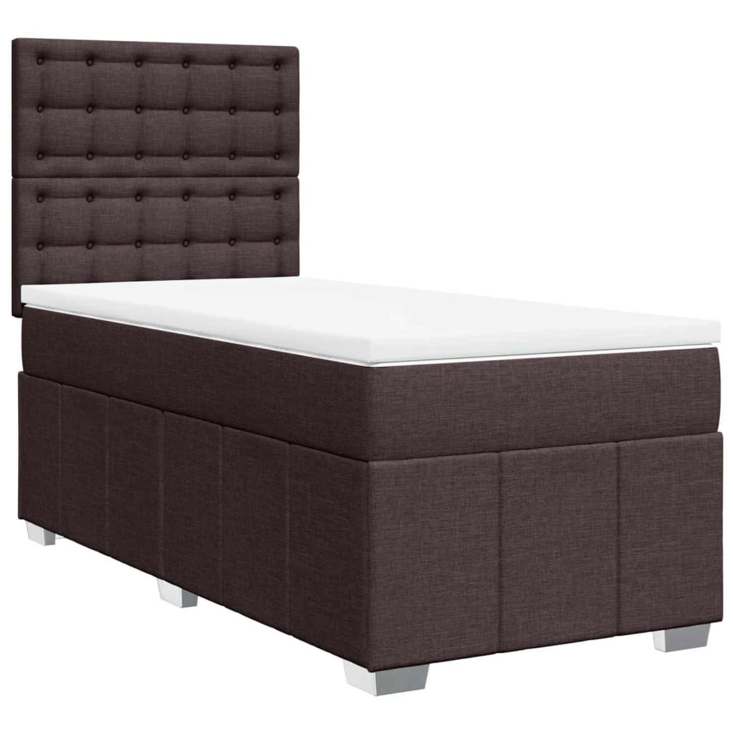 vidaXL Boxspringbett mit Matratze Dunkelbraun 80x200 cm Stoff 3291512 günstig online kaufen